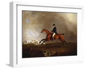 Thomas Mellish on His Hunter 'saucebox'-Benjamin Marshall-Framed Giclee Print