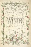 Winter - Title Page Illustrated With Holly, Icicles and Mistletoe-Thomas Miller-Giclee Print