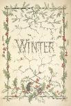 Winter - Title Page Illustrated With Holly, Icicles and Mistletoe-Thomas Miller-Framed Stretched Canvas