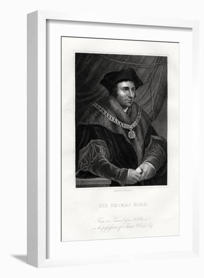 Thomas More, English Statesman, Scholar and Saint, 19th Century-Richard Woodman-Framed Giclee Print