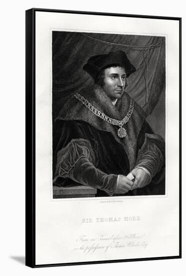 Thomas More, English Statesman, Scholar and Saint, 19th Century-Richard Woodman-Framed Stretched Canvas