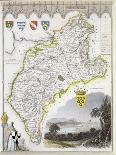 Worcestershire , England-A Map By Thomas Moule ( A Circa 1848 Print )-Thomas Moule-Framed Stretched Canvas