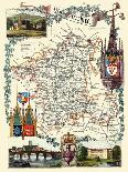 Worcestershire , England-A Map By Thomas Moule ( A Circa 1848 Print )-Thomas Moule-Framed Stretched Canvas