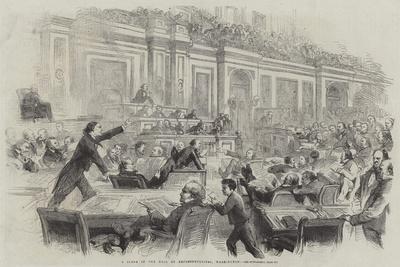 A Scene in the Hall of Representatives, Washington