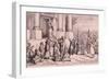 Thomas Nast Cartoon, Shows Priests Threatening the Doorway of the 'State'-null-Framed Art Print