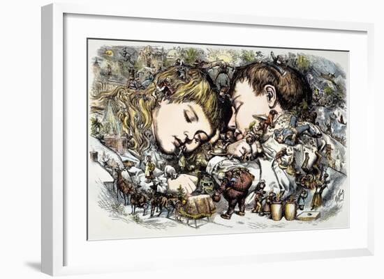 Thomas Nast: Christmas-Thomas Nast-Framed Giclee Print