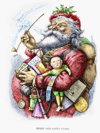 Merry Old Santa Claus, Engraved by the Artist, 1889