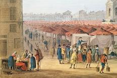 The Marche Des Innocents, Detail of the Left Hand Side, C.1794-1810-Thomas Naudet-Mounted Giclee Print
