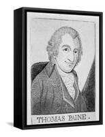 Thomas Paine, English-Born American Revolutionary, Writer and Philosopher, C1790-John Kay-Framed Stretched Canvas