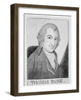 Thomas Paine, English-Born American Revolutionary, Writer and Philosopher, C1790-John Kay-Framed Giclee Print