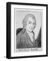 Thomas Paine, English-Born American Revolutionary, Writer and Philosopher, C1790-John Kay-Framed Giclee Print