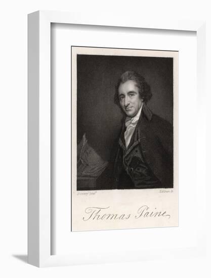 Thomas Paine Radical Political Writer and Freethinker-T.a. Dean-Framed Photographic Print