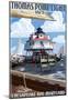 Thomas Point Light - Chesapeake Bay, Maryland-null-Mounted Poster