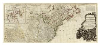 New Map of North America, with the West India Islands (Southern section), c.1786-Thomas Pownall-Framed Art Print