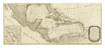 New Map of North America, with the West India Islands (Northern section), c.1786-Thomas Pownall-Framed Art Print