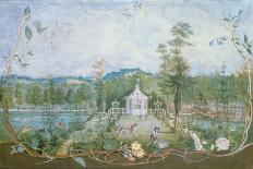 Chinese Pavilion in an English Garden, 18th Century-Thomas Robins-Mounted Giclee Print