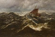 Storm Driven Off Scarborough-Thomas Rose Miles-Stretched Canvas