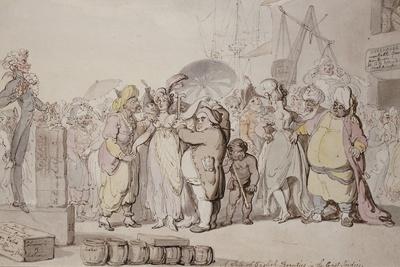 A Sale of English Beauties in the East Indies, circa 1810