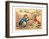 Thomas Rowlandson (British, 1756 1827), Slugs in a Sawpit, 1791, Hand Colored Etching-null-Framed Giclee Print