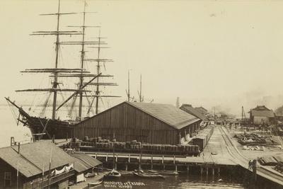 Ocean Wharf in Tacoma, Washington on Commencement Bay, 1893