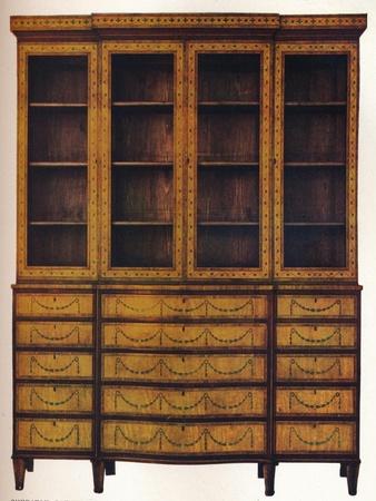 Sheraton Satinwood China Cabinet, 18th century, (1916). Artist: Thomas Sheraton