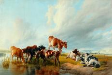 A Dairy Farm on the Marshes, East Kent-Thomas Sidney Cooper-Giclee Print