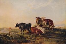 A Bull and three Cows in a Stable, c1856-Thomas Sidney Cooper-Giclee Print