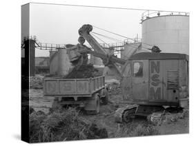 Thomas Smith Super 10 Earth Mover Working at the Shell Plant, Sheffield, South Yorkshire, 1961-Michael Walters-Stretched Canvas
