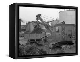 Thomas Smith Super 10 Earth Mover Working at the Shell Plant, Sheffield, South Yorkshire, 1961-Michael Walters-Framed Stretched Canvas