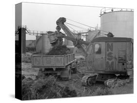 Thomas Smith Super 10 Earth Mover Working at the Shell Plant, Sheffield, South Yorkshire, 1961-Michael Walters-Stretched Canvas