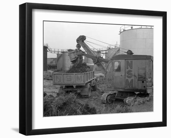 Thomas Smith Super 10 Earth Mover Working at the Shell Plant, Sheffield, South Yorkshire, 1961-Michael Walters-Framed Photographic Print