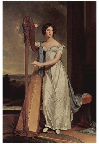 'Thomas Sully (Portrait of Eliza Ridgely (The lady with the harp)) Art ...