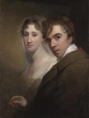 Self-Portrait of the Artist Painting His Wife, c.1810