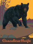 Visit Canada - Grizzly Bear - Canadian Pacific Railway, Vintage Railroad Travel Poster, 1938-Thomas (Tom) Hall-Art Print