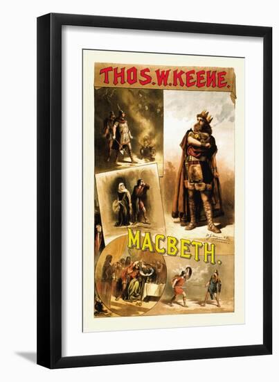 Thomas W. Keene as Macbeth, c.1884-null-Framed Art Print