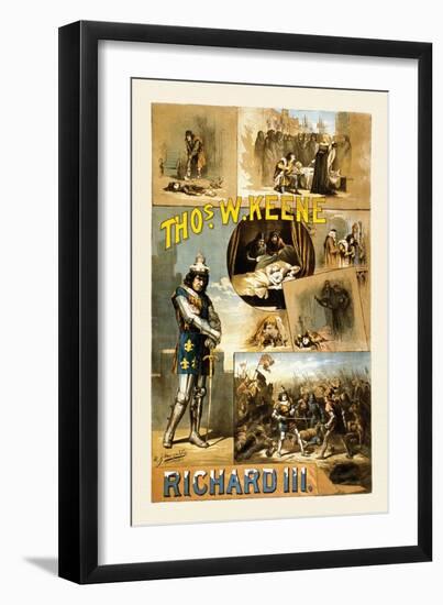 Thomas W. Keene as Richard III, c.1884-null-Framed Art Print