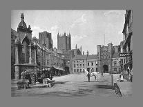 'Market Place and Cathedral Towers, Wells', c1896-Thomas W Phillips-Photographic Print
