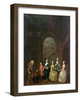 Thomas Wentworth, (1672-1739) Earl of Strafford, and His Family, circa 1732-Gawen Hamilton-Framed Giclee Print