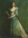 Lady with a Mask. Dated: 1911. Dimensions: overall: 56.2 × 61.3 cm (22 1/8 × 24 1/8 in.) framed...-Thomas Wilmer Dewing-Mounted Premium Giclee Print