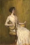 Lady with a Mask. Dated: 1911. Dimensions: overall: 56.2 × 61.3 cm (22 1/8 × 24 1/8 in.) framed...-Thomas Wilmer Dewing-Mounted Premium Giclee Print