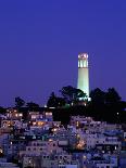 Coit Tower, Telegraph Hill at Dusk, San Francisco, U.S.A.-Thomas Winz-Framed Photographic Print