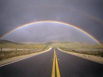 Rainbow Over Highway, CA-Thomas Winz-Photographic Print