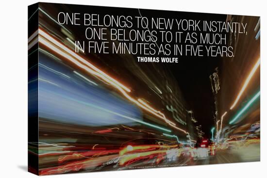 Thomas Wolfe New York Quote-null-Stretched Canvas