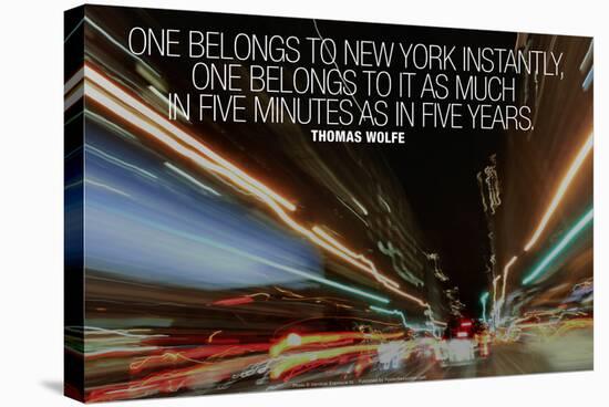 Thomas Wolfe New York Quote-null-Stretched Canvas