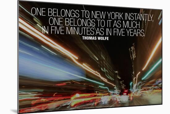Thomas Wolfe New York Quote-null-Mounted Photo