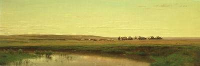 A Wagon Train on the Plains-Thomas Worthington Whittredge-Giclee Print