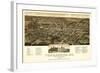 Thomasville, Georgia - Panoramic Map-Lantern Press-Framed Art Print