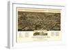 Thomasville, Georgia - Panoramic Map-Lantern Press-Framed Art Print