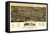 Thomasville, Georgia - Panoramic Map-Lantern Press-Framed Stretched Canvas