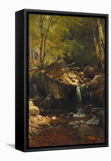 Thompson Cascade, White Mountains-Albert Bierstadt-Framed Stretched Canvas